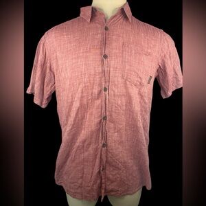 Columbia Regular Fit Red Short Sleeve Button Up Shirt Men’s Large